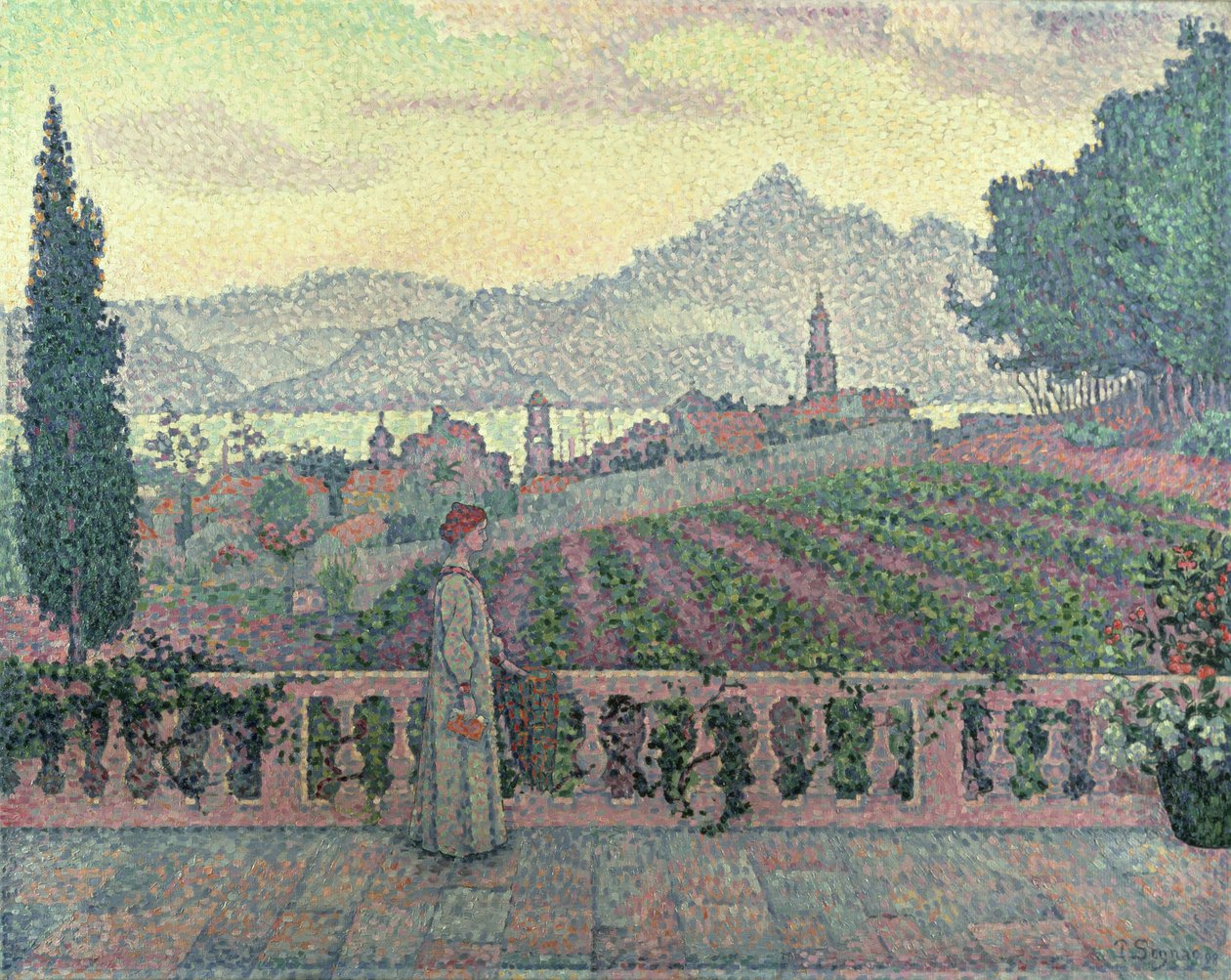 Nő a teraszon, 1898 alkotó: Paul Signac