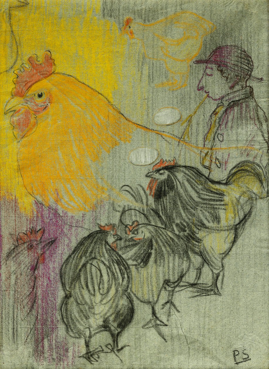 csirkék; csirkék, alkotó: Paul Sérusier