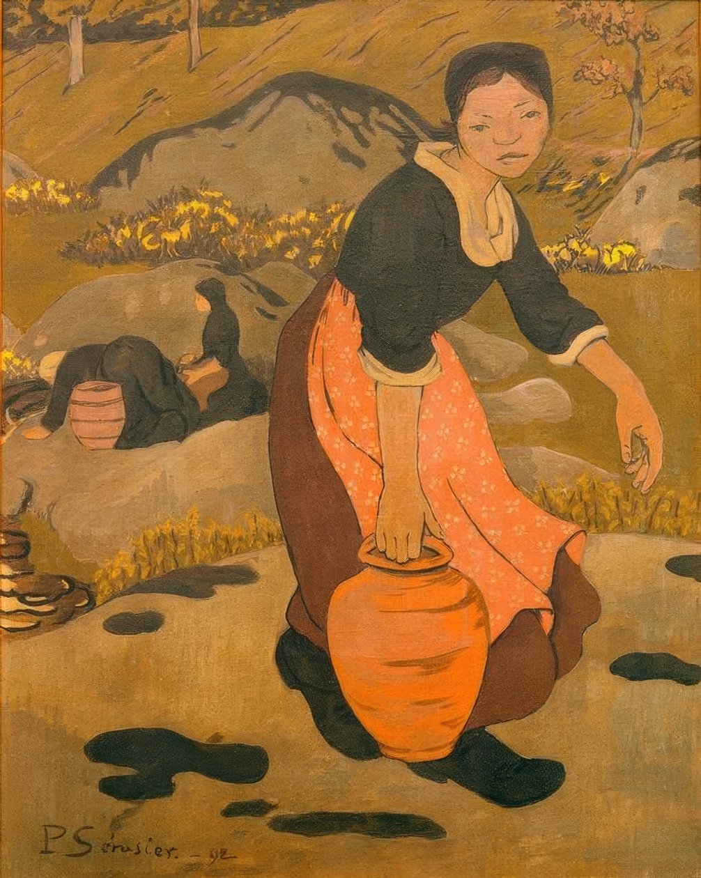 Fiatal breton kancsóval alkotó: Paul Sérusier