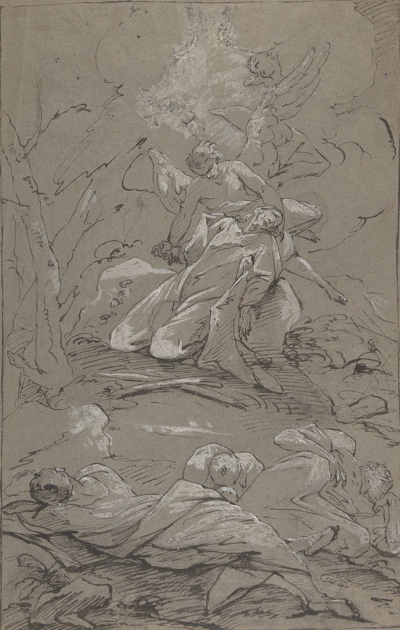 Krisztus a Getszemáni kertben, 1712-62. alkotó: Paul Troger