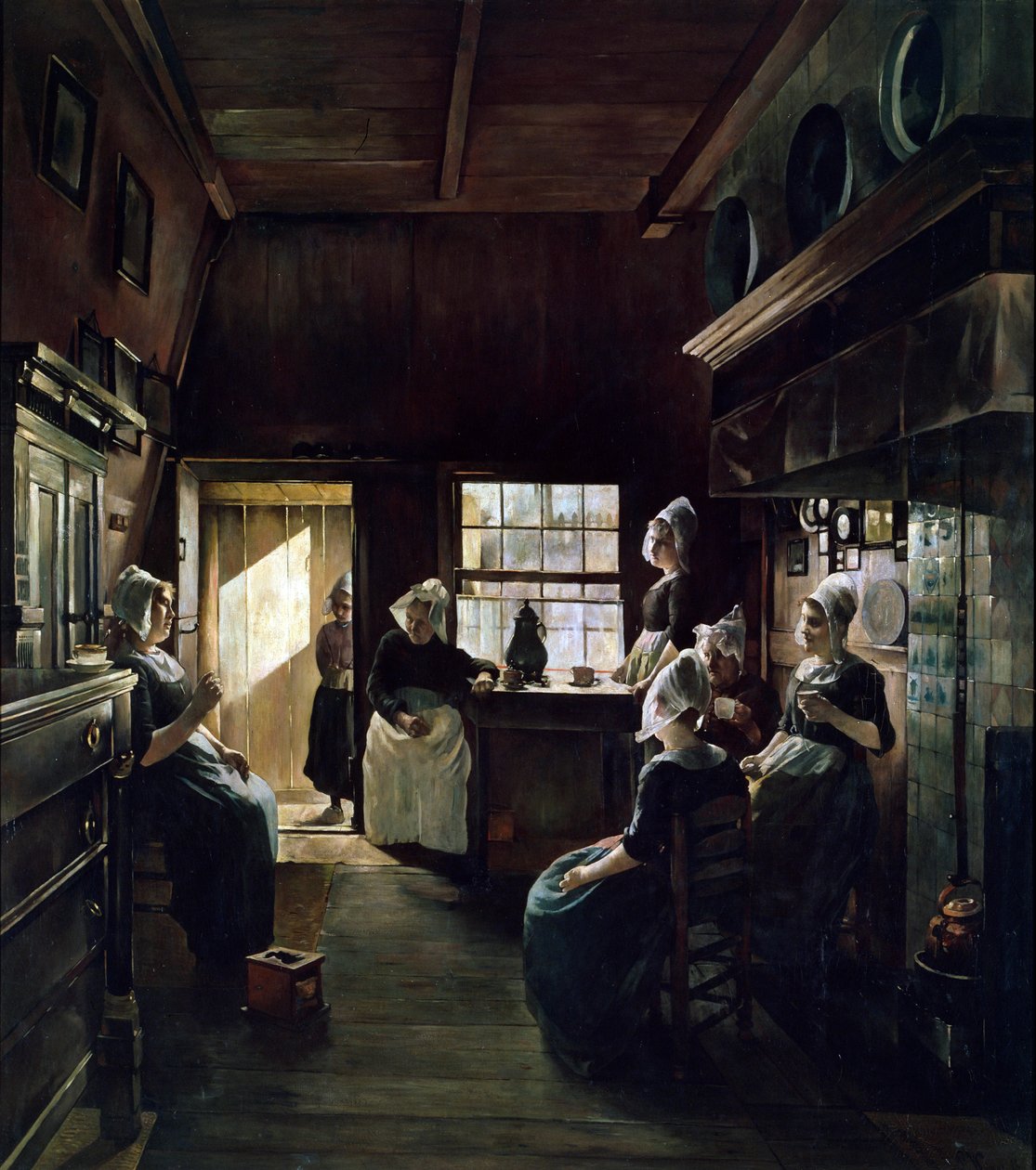 Beszélgetés, 1888. alkotó: Paul Weimar