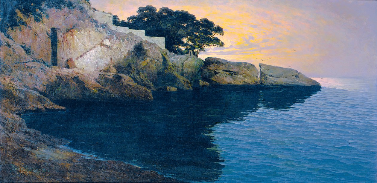 A part Dubrovniknál alkotó: Paul von Spaun