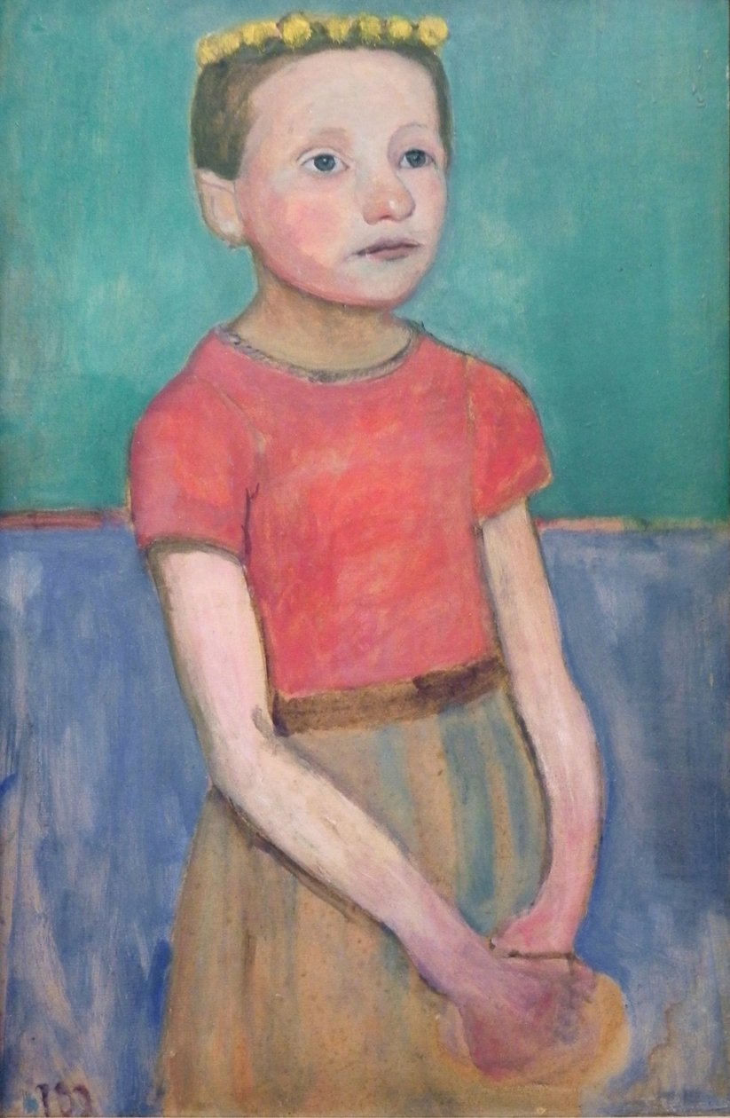 Félhosszú portré egy körülbelül 12 éves olasz lányról alkotó: Paula Modersohn Becker