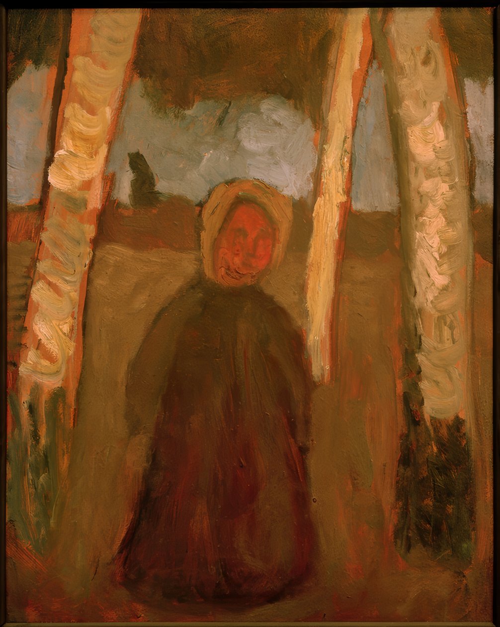 Gyermek nyírfák alatt alkotó: Paula Modersohn Becker