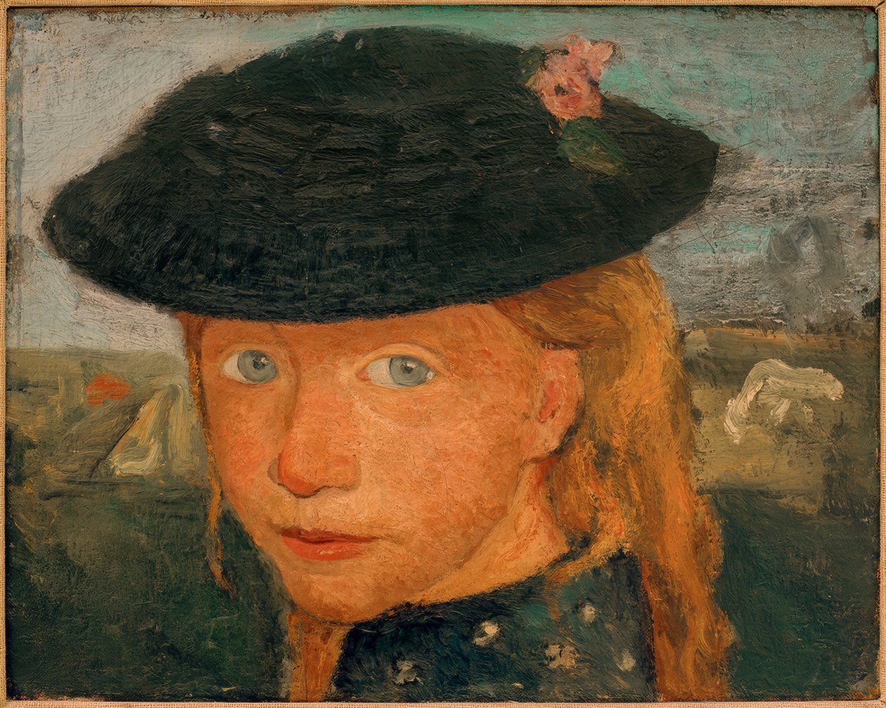Szalmakalapos kislány feje alkotó: Paula Modersohn Becker