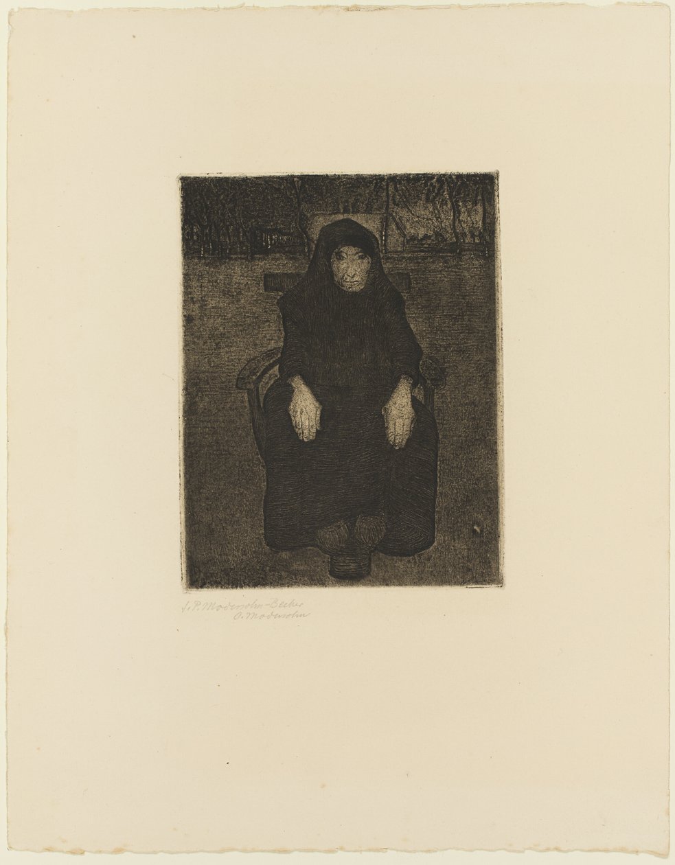 Ülő öregasszony alkotó: Paula Modersohn Becker