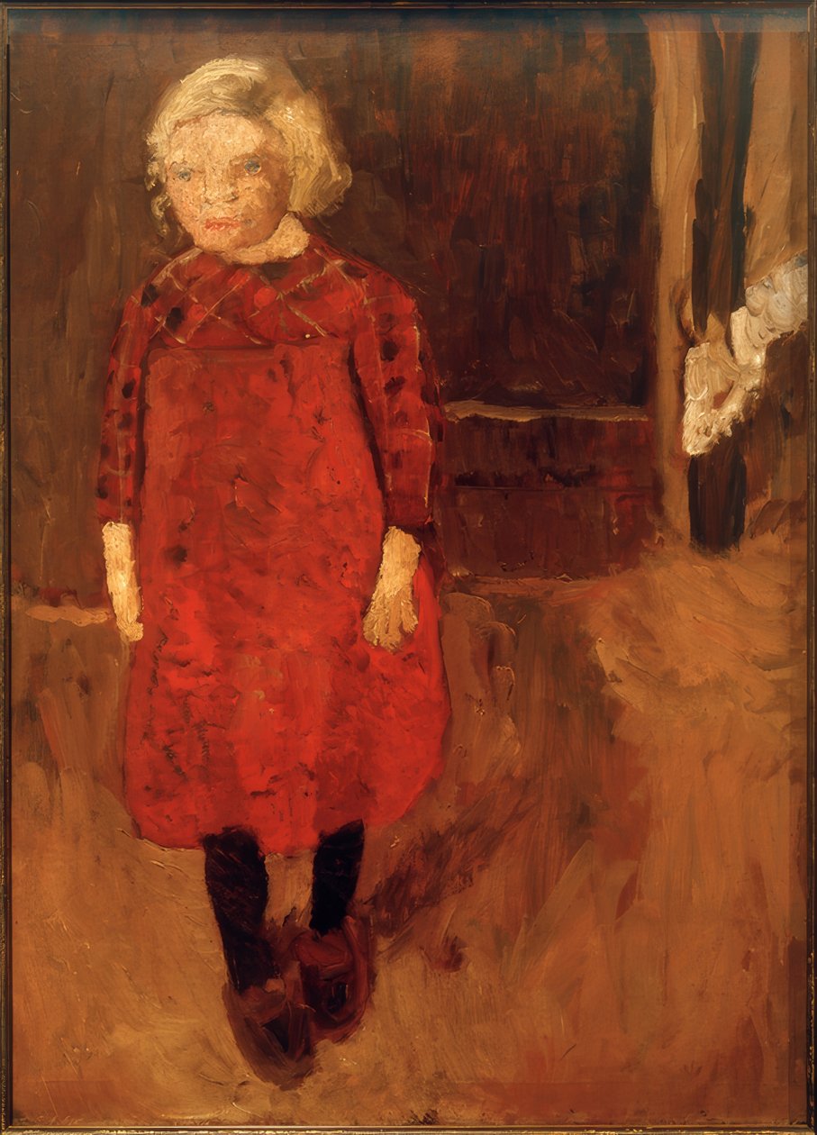 Lány állt egy kecske istálló előtt alkotó: Paula Modersohn Becker
