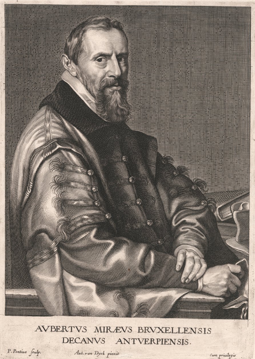Aubertus Mireus brüsszeli, antwerpeni dékán alkotó: Paulus Pontius
