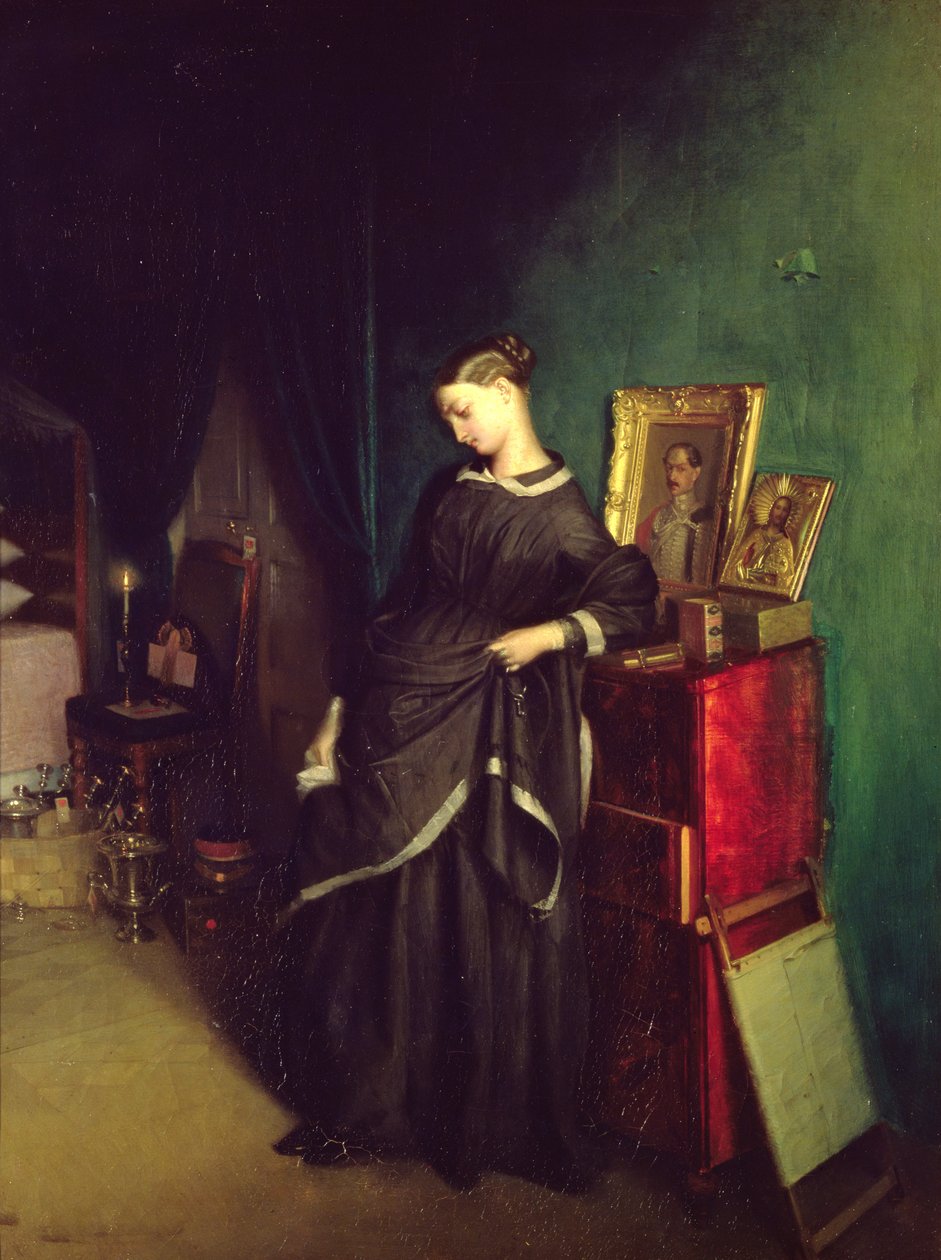 Az özvegy, 1850 körül alkotó: Pavel Andreevich Fedotov