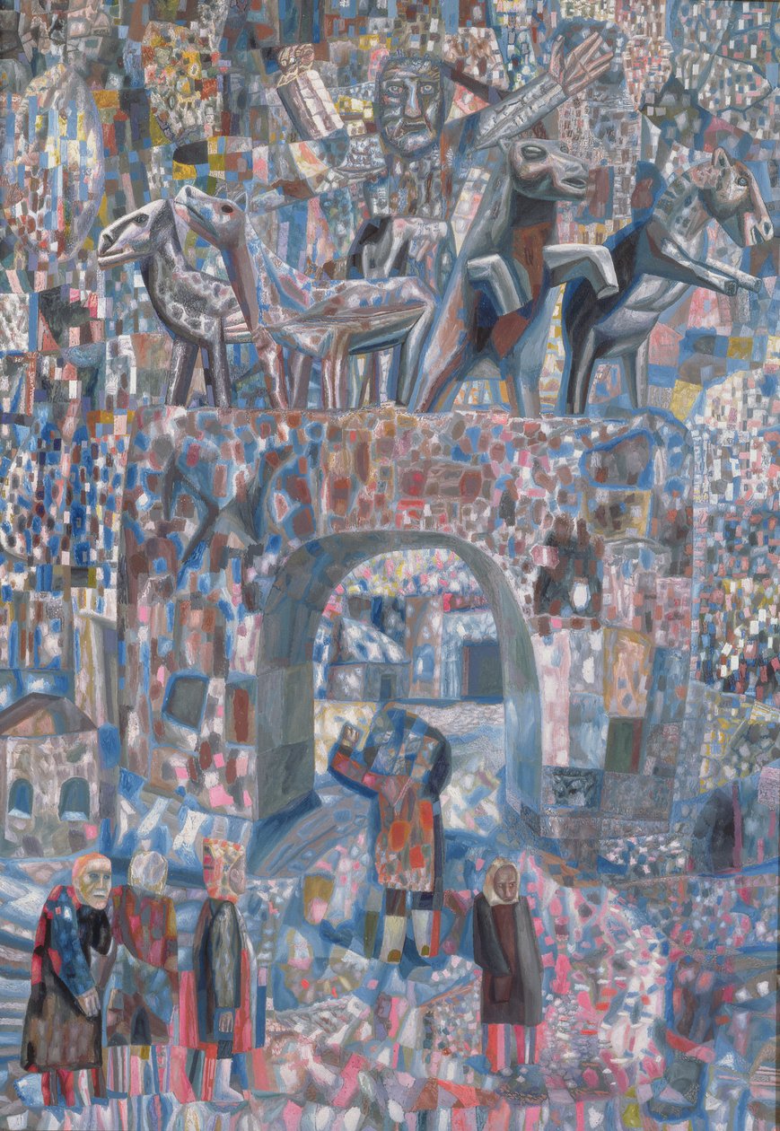A Narva kapuk, 1929 (olaj, papír) alkotó: Pawel Nikolajewitsch Filonow