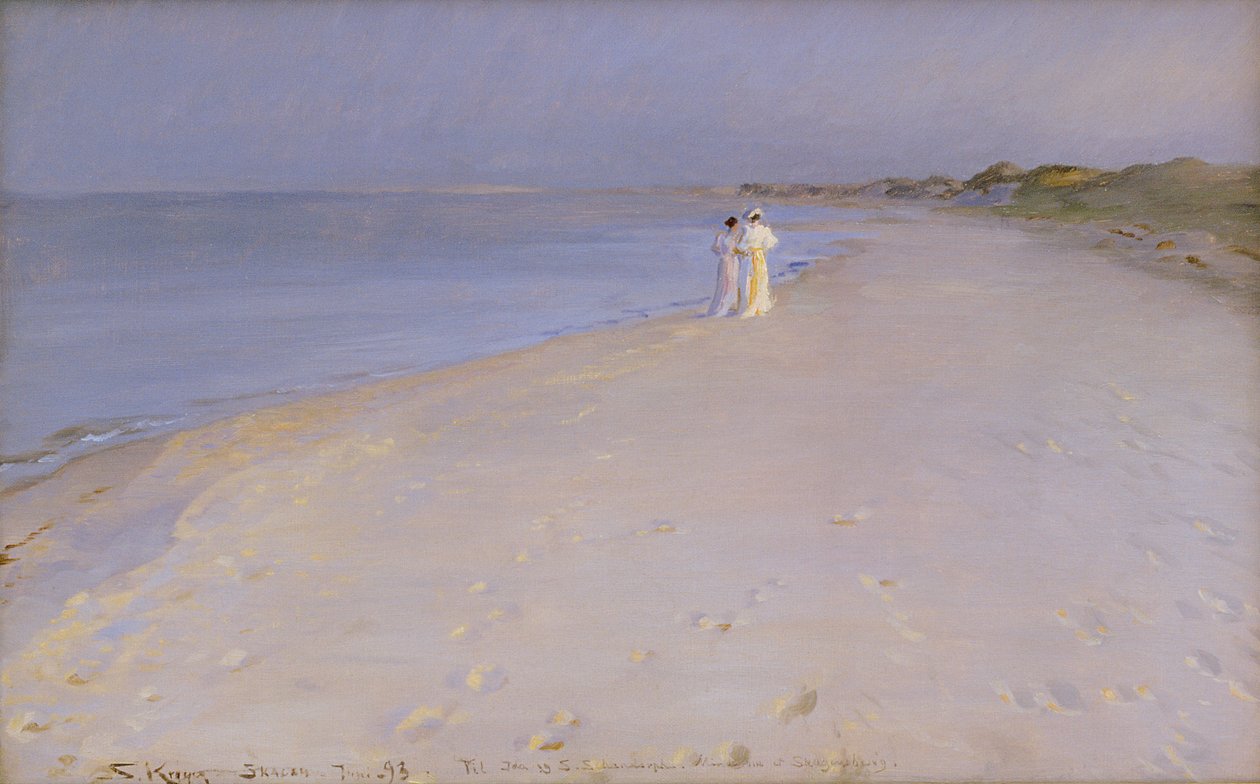 Nyári este a South Beach-en, Skagen, 1893 alkotó: Peder Severin Krøyer