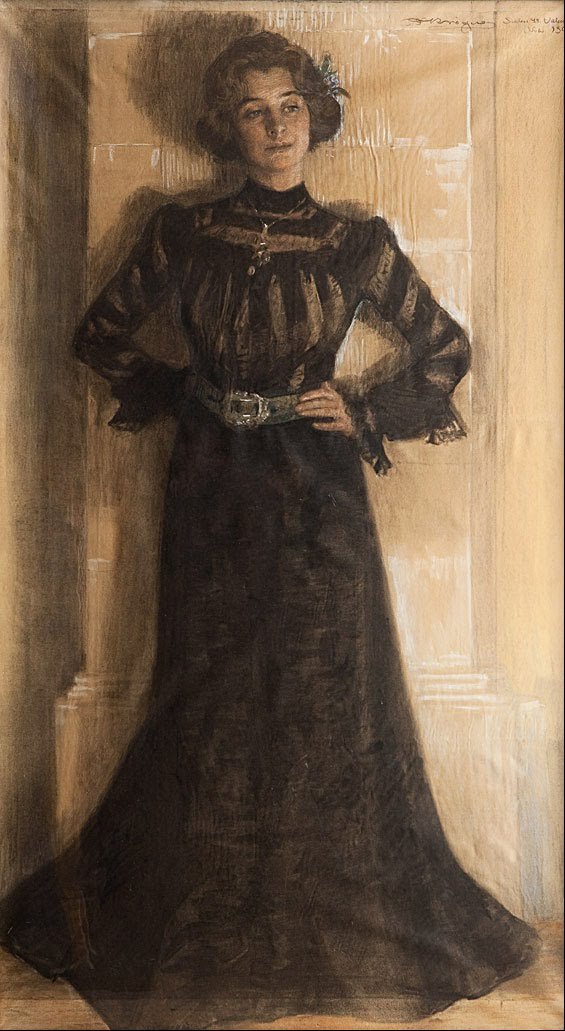 A művész feleségének arcképe: Marie Kroyer alkotó: Peder Severin Krøyer