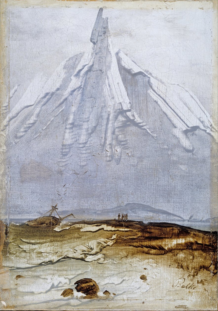 Tengerparti táj ronccsal alkotó: Peder Balke