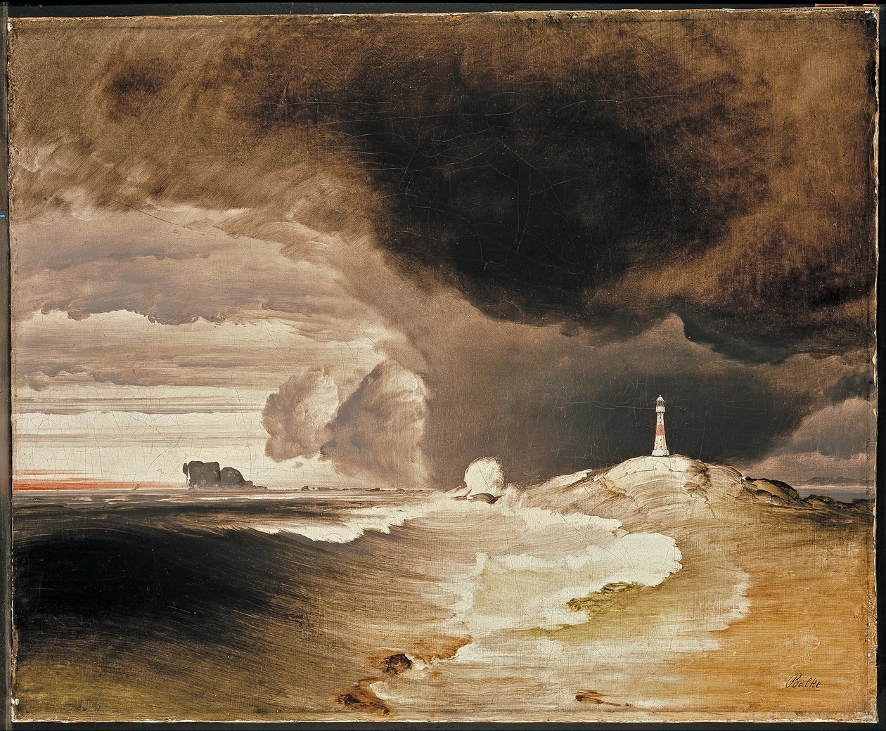 Világítótorony a norvég partokon alkotó: Peder Balke