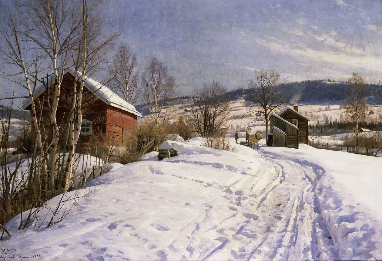Téli táj, Lillehammer alkotó: Peder Monsted