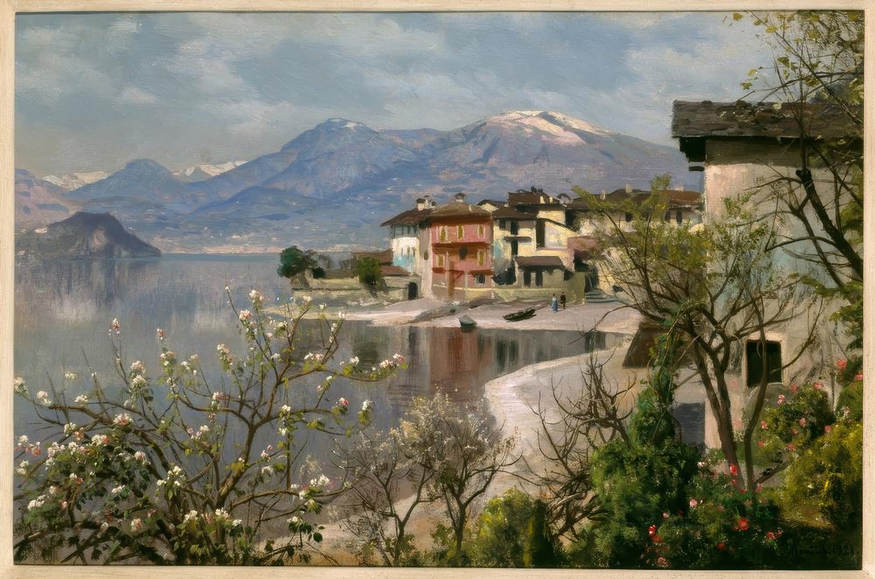 Tavasz a Comói-tavon alkotó: Peder Monsted