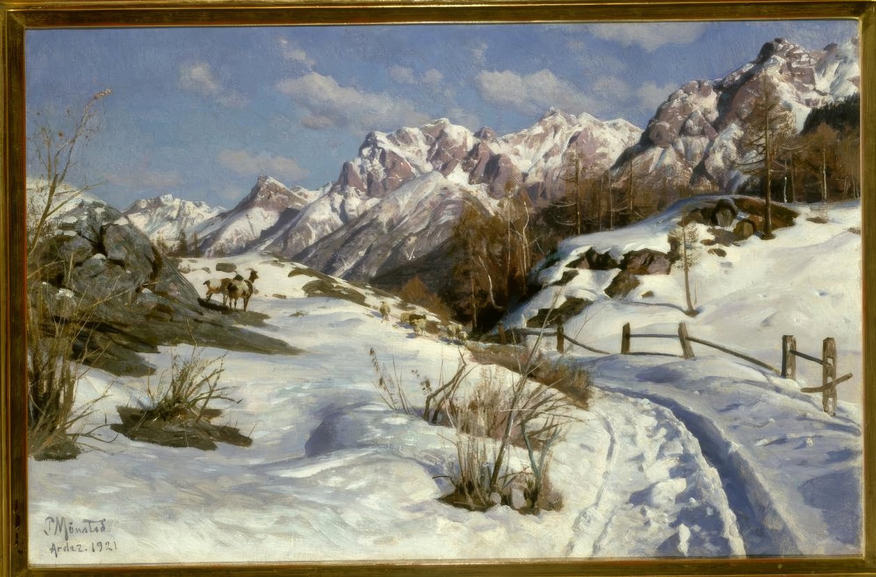 Tél az Engadine-ban alkotó: Peder Monsted