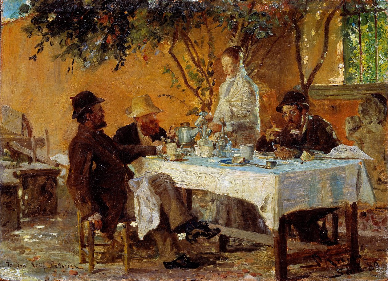 Reggeli Sorában alkotó: Peder Severin Krøyer