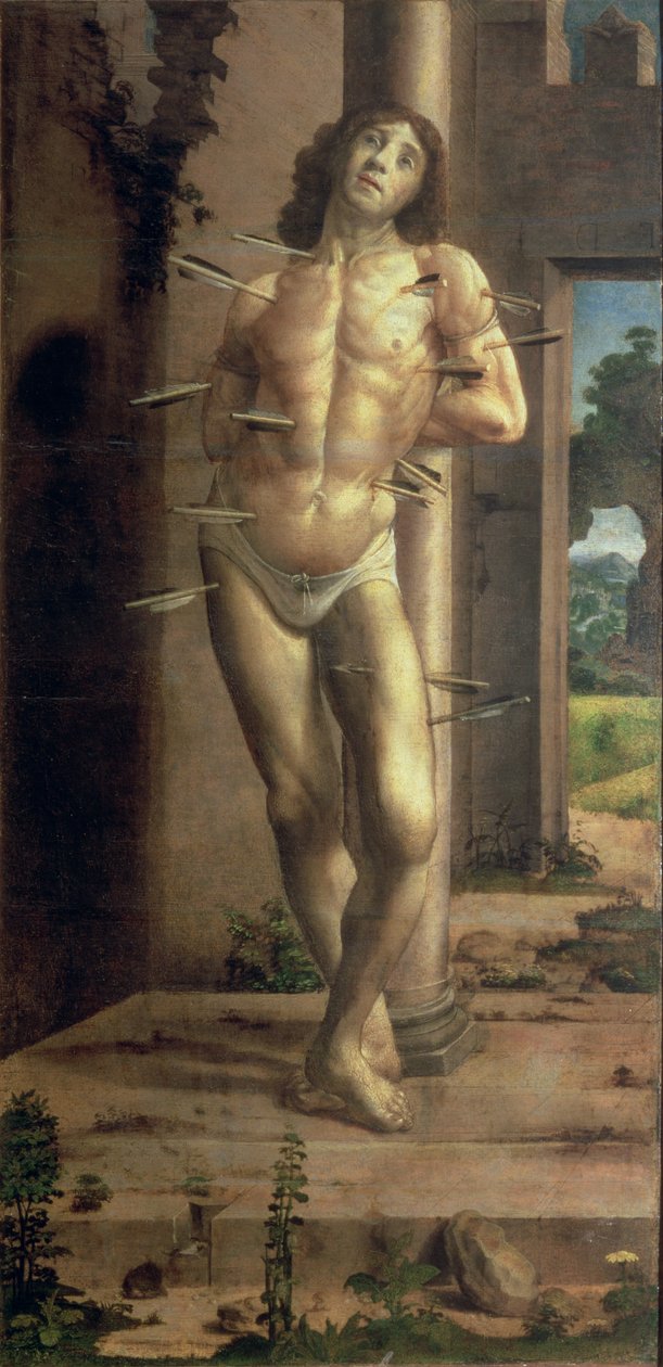 Szent Sebestyén (panel) alkotó: Pedro Berruguete