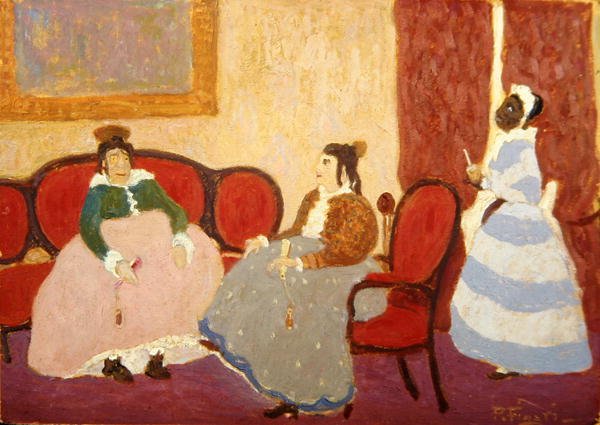 Los Mirinaques, 1925 körül (olaj a fedélzeten) alkotó: Pedro Figari