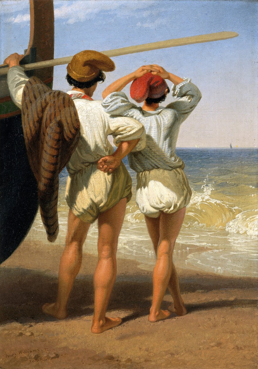 „Halászfiúk”, 1820-1885 alkotó: Penry Williams