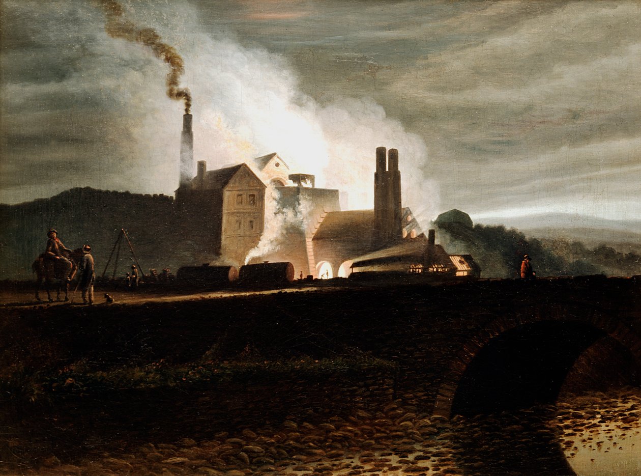 Ipari táj, Wales, 19. század alkotó: Penry Williams
