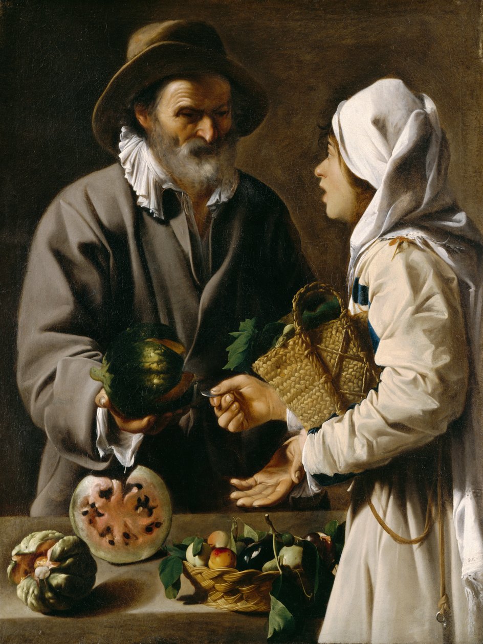 A gyümölcsárus, 1615-20 körül alkotó: Pensionante de Saraceni