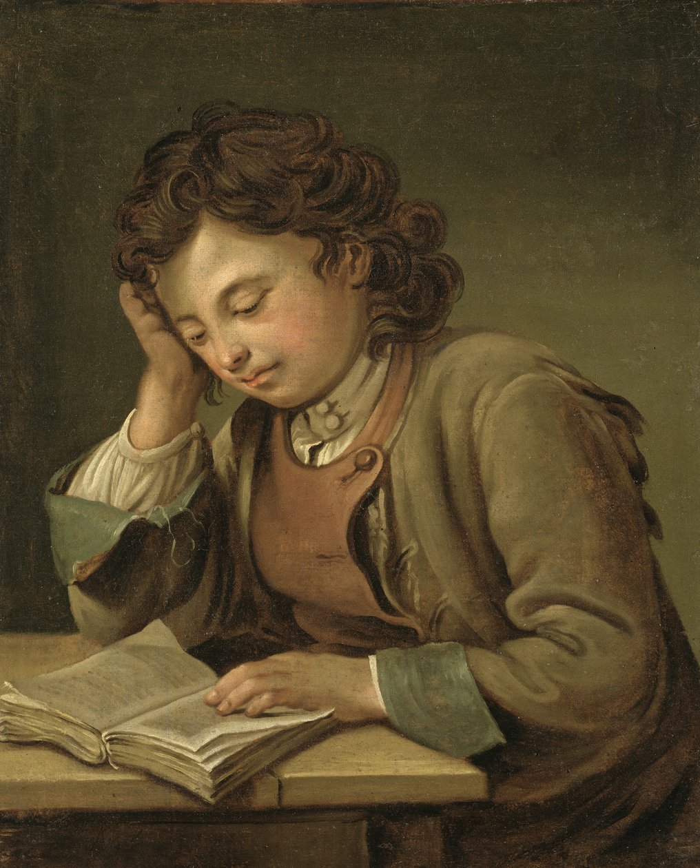 Egy fiú olvas, 1758 alkotó: Per Krafft