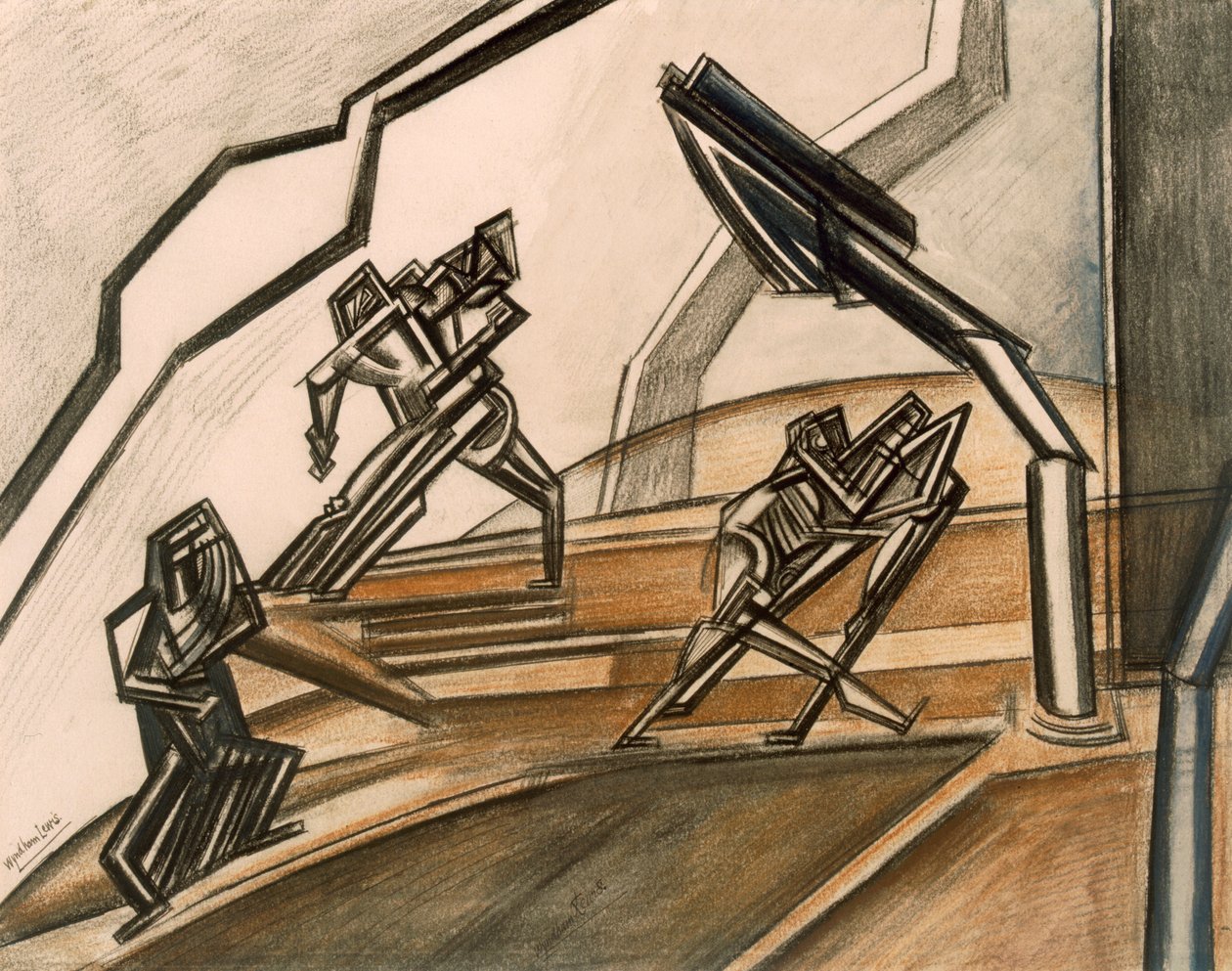 Harc No.2. alkotó: Percy Wyndham Lewis