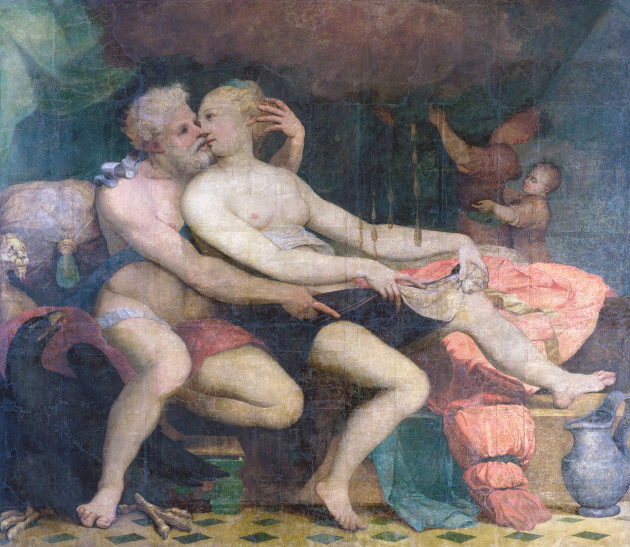 Jupiter és Danae, kb. 1533-1534. alkotó: Perino del Vaga
