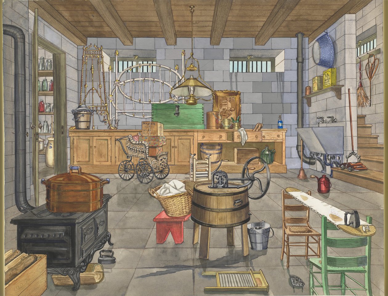 Városi Ház alagsora, 1910, c. 1947. alkotó: Perkins Harnly