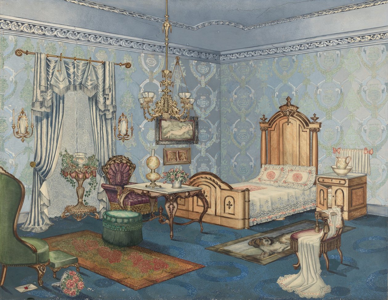 Hálószoba, 1882, c. 1941. alkotó: Perkins Harnly