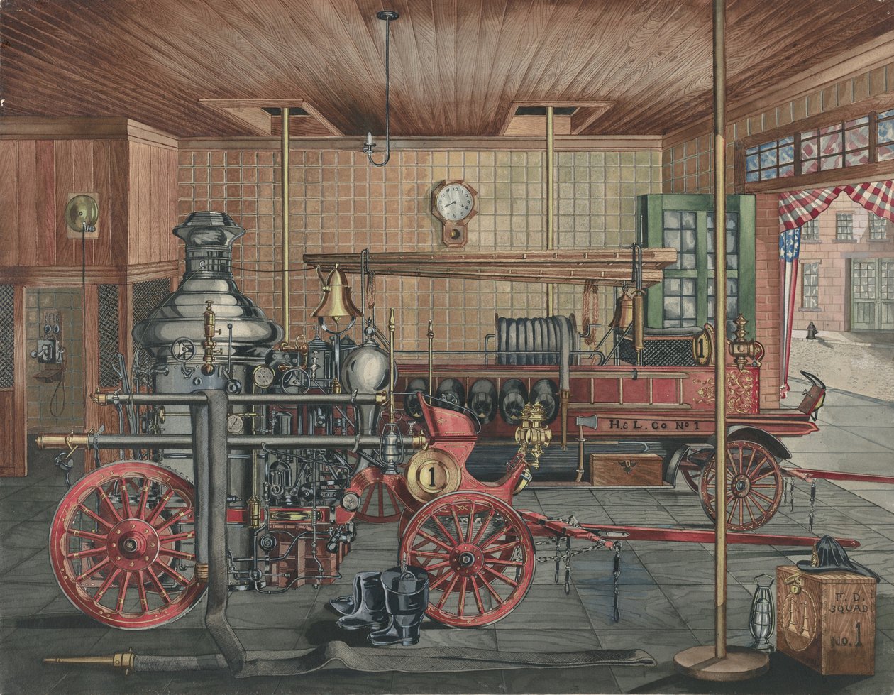 Tűzoltóság, 19351942. alkotó: Perkins Harnly