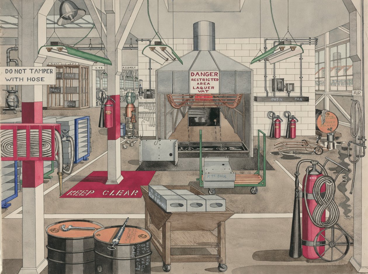 Japán lakkmártó kád, 1946. alkotó: Perkins Harnly