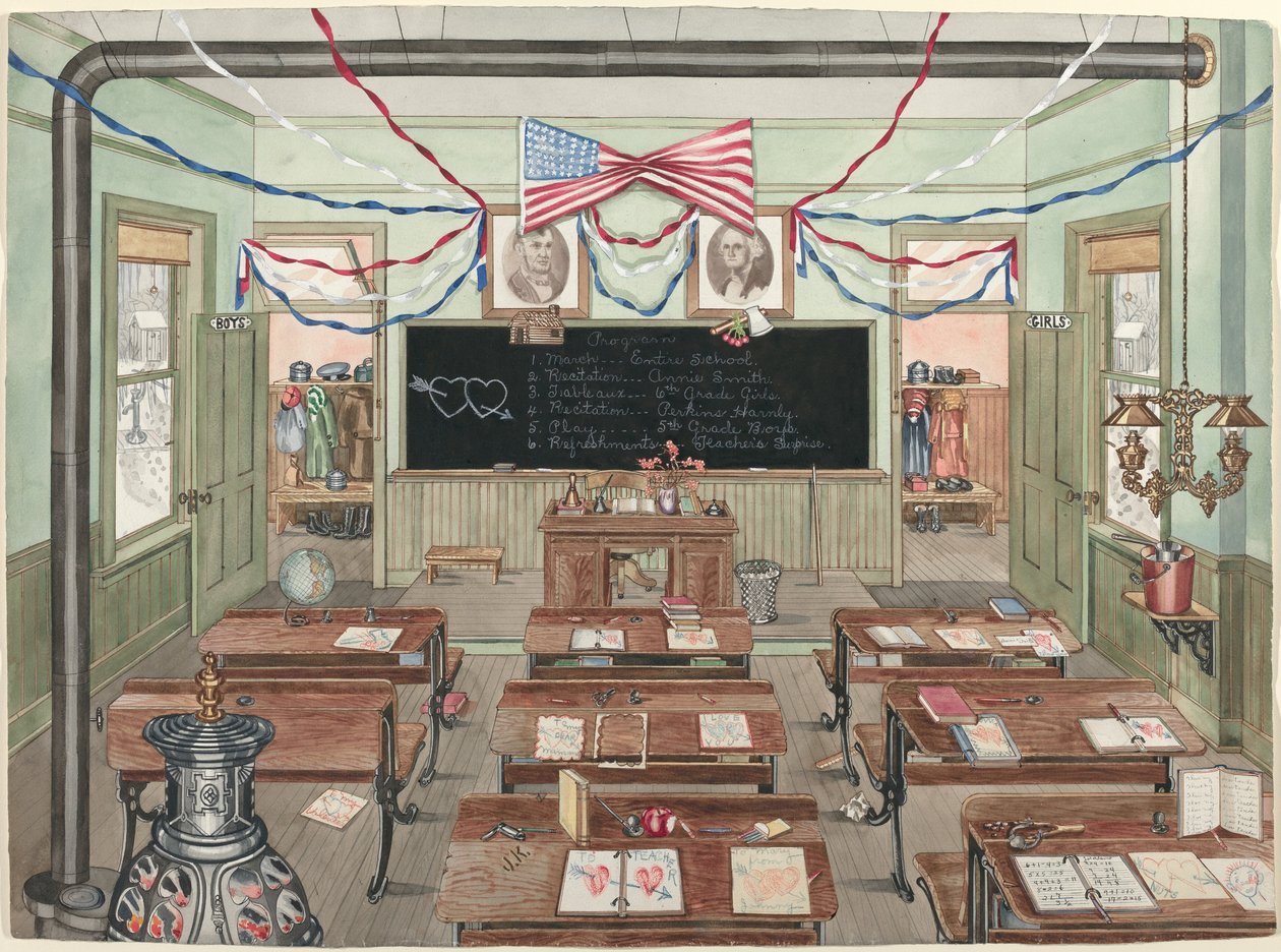 Vidéki Iskolaterem, 1900, 19351942. alkotó: Perkins Harnly