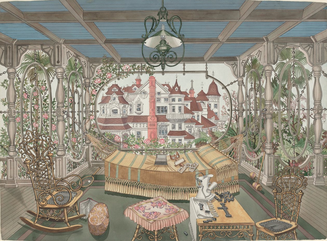 Veranda, 1885 alkotó: Perkins Harnly