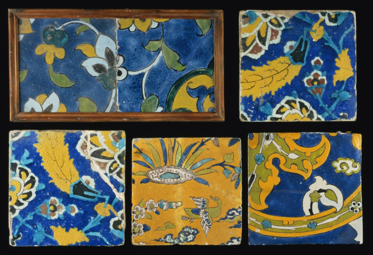 Safavid Cuerda Seca csempecsoport (kerámia) alkotó: Persian School