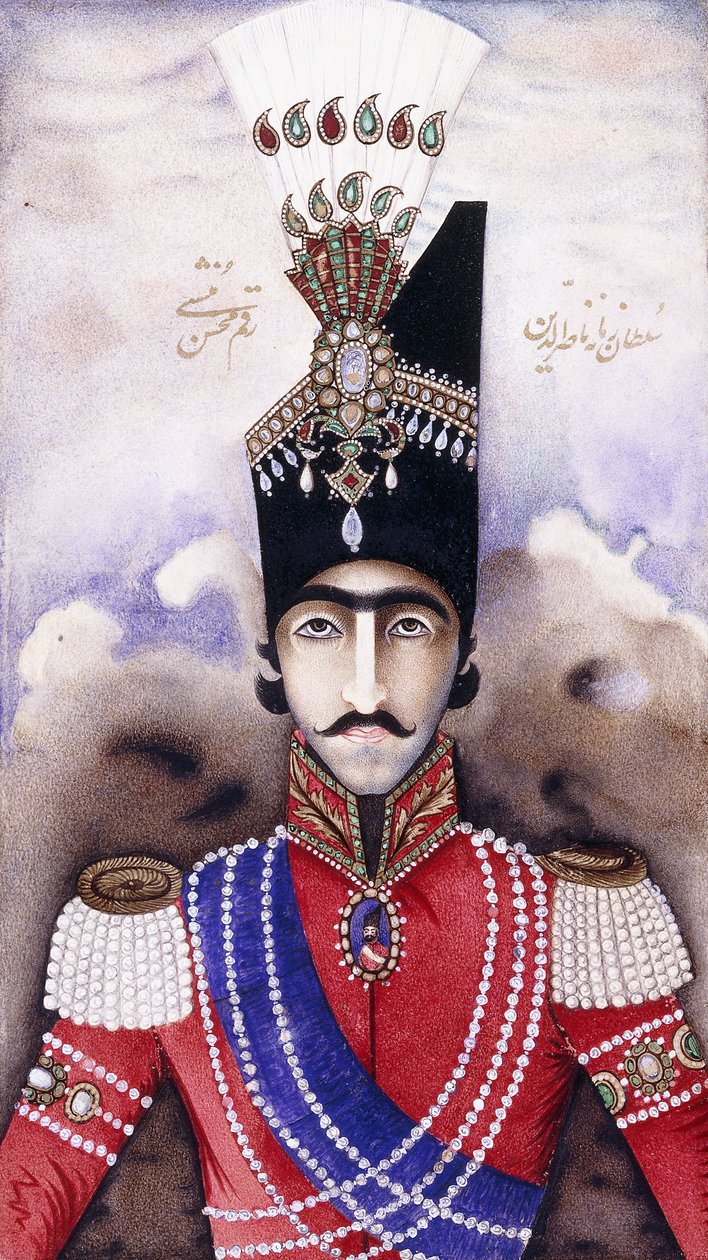 Nasir-ud-Din Shah Qajar portréja alkotó: Persian School