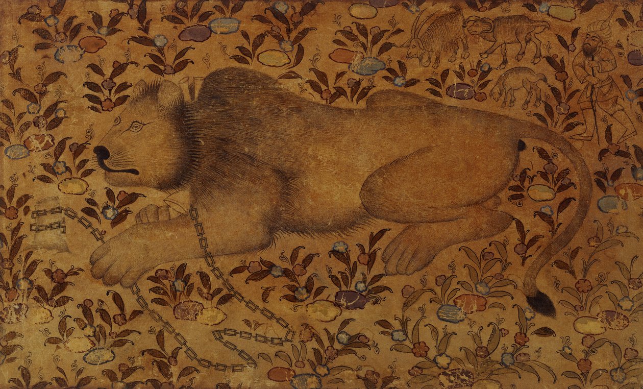Oroszlántanulmány, 16. század alkotó: Persian School
