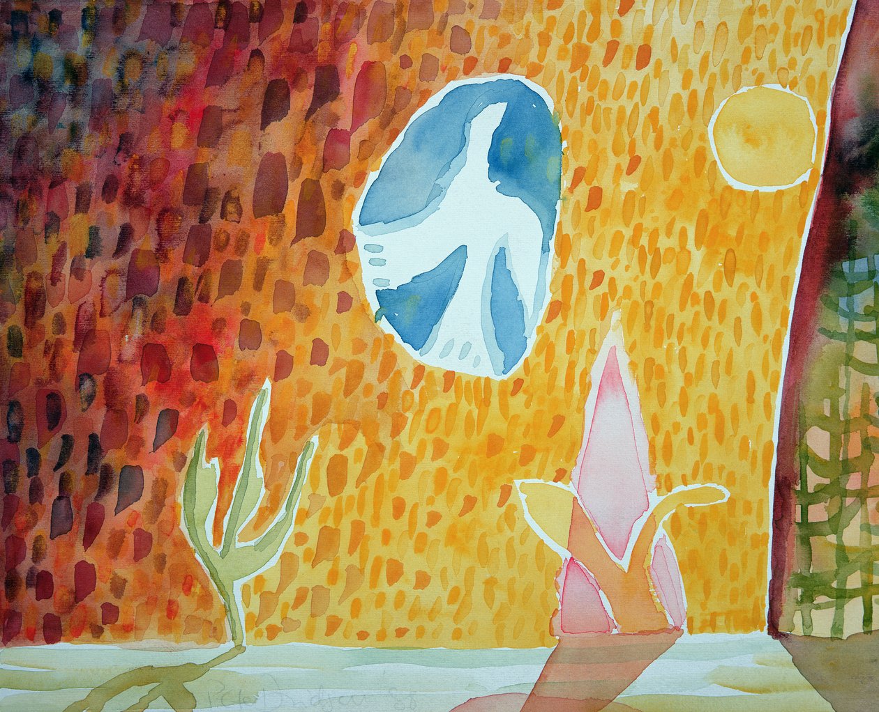 Sunburst, 1989 (wc papíron) alkotó: Peter Davidson