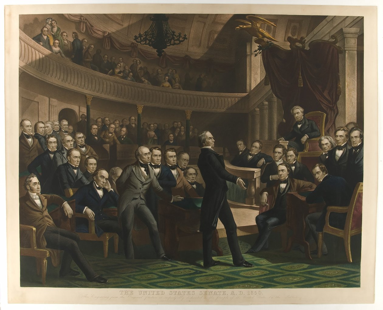 Az Egyesült Államok Szenátusa, Kr. e. 1850, pub. 1855 körül alkotó: Peter Frederick Rothermel