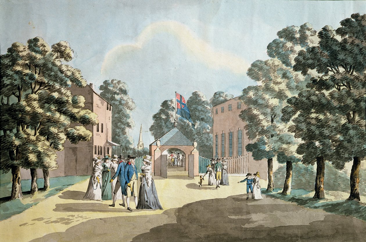 III. György király és családja a Spa Wellben, Cheltenhamban, 1788 alkotó: Peter La Cave