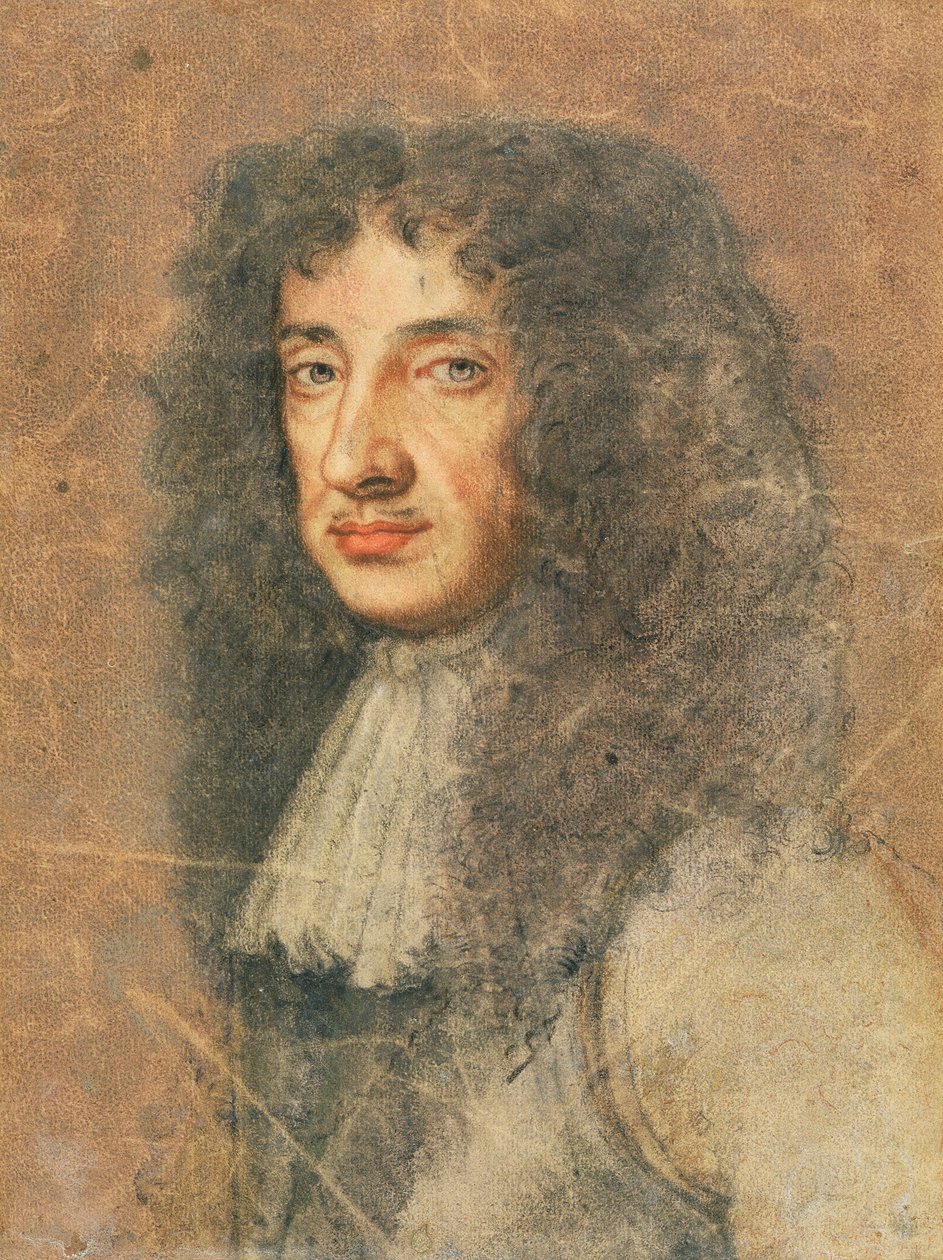 II. Károly, 1675 körül (színes kréták papíron) alkotó: Peter Lely