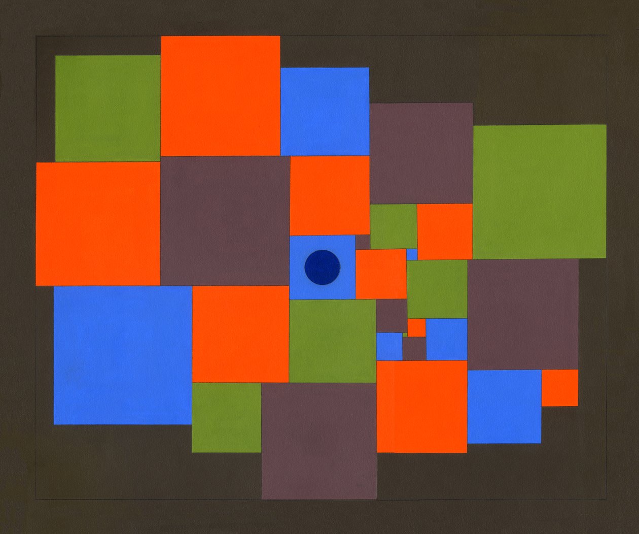 Négyzetek, 2011 (akril a táblán) alkotó: Peter McClure