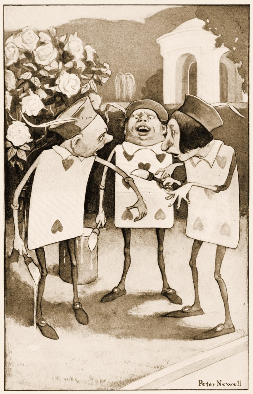 "Ne fröcskölj rám festéket", illusztráció Lewis Carroll Alice Csodaországban kalandjaihoz, 1901 alkotó: Peter Newell