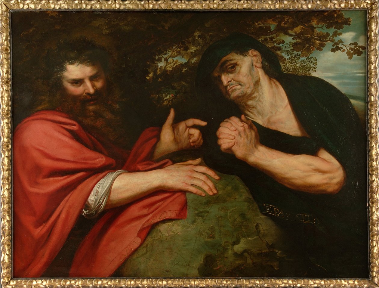 Démokritosz és Hérakleitosz alkotó: Peter Paul Rubens