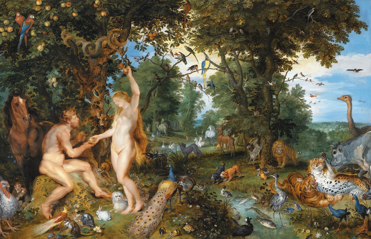 A földi paradicsom, Ádám és Éva bukása alkotó: Peter Paul Rubens