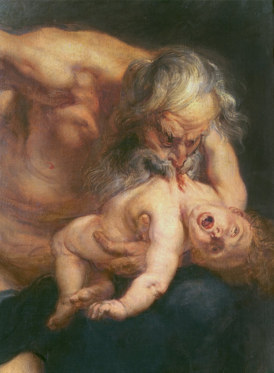 A Szaturnusz felfalja fiát, 1636 (36857 részlet) alkotó: Peter Paul Rubens