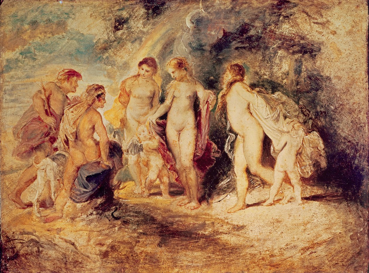 A párizsi ítélet, 1599-1601 körül (olaj rézre) alkotó: Peter Paul Rubens