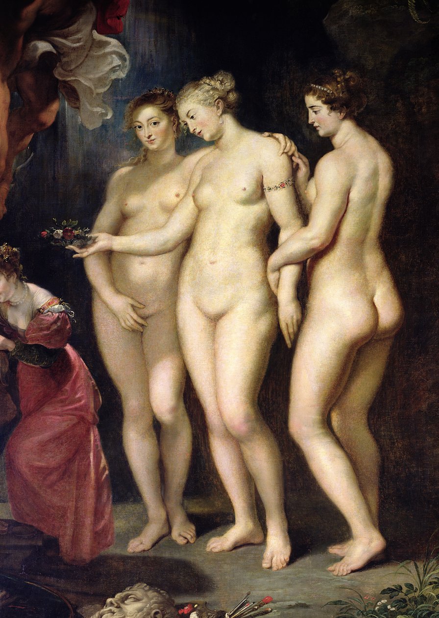 A Medici-ciklus: Marie de Medici oktatása, a három kegyelem részlete, 1621-25 alkotó: Peter Paul Rubens